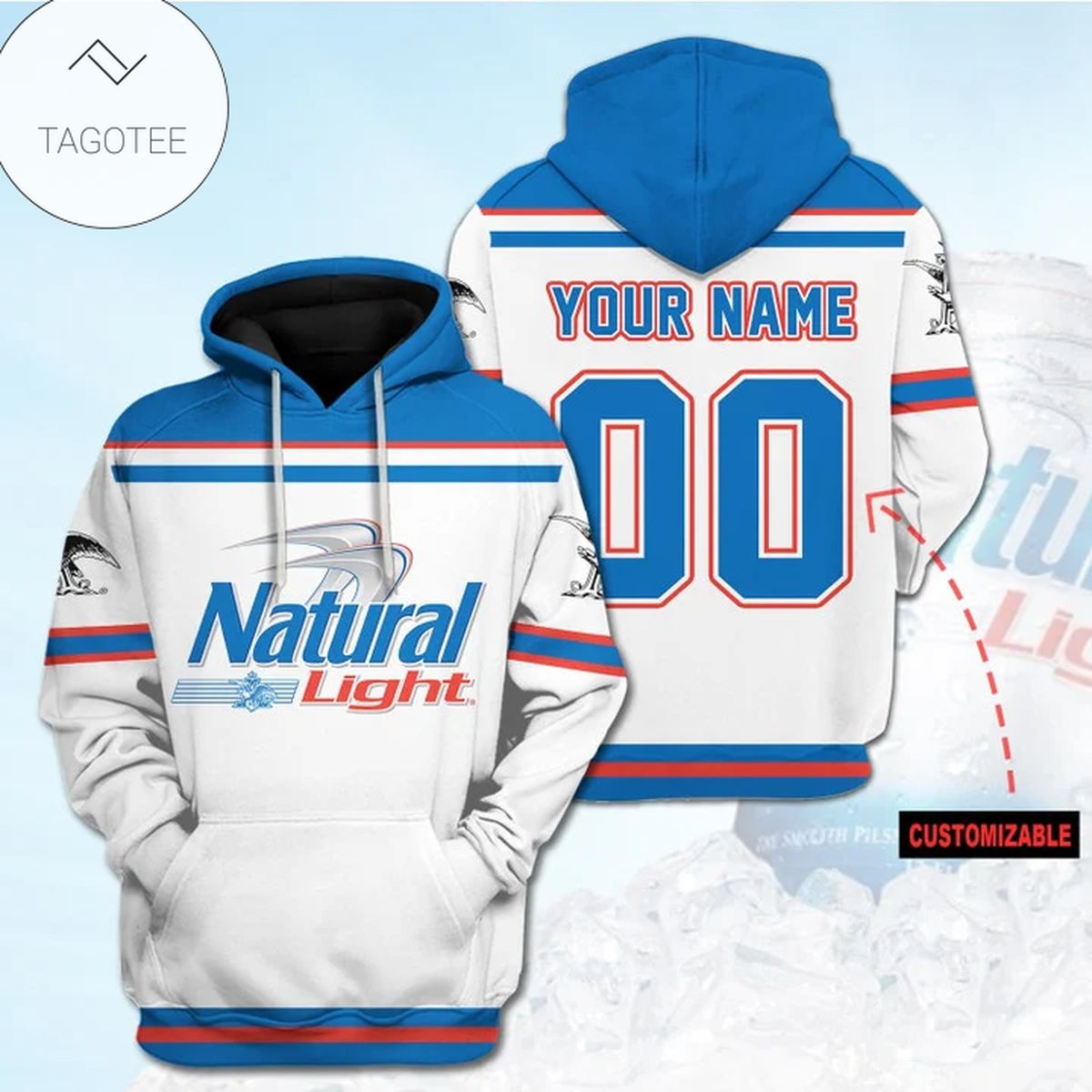 Personalized Natural Light Logo Hoodie Personalized Natural Light Logo Hoodie