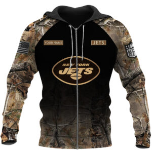Personalized New York Jets Nfl Hunting Camo Custom 3D Shirt