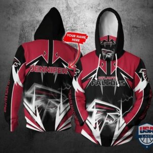 Personalized Nfl Atlanta Falcons Lightning Gaiter 3D Hoodie