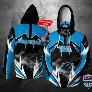 Personalized Nfl Carolina Panthers Lightning Gaiter 3D Hoodie