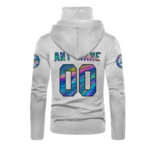 Personalized Nfl Miami Dolphins White Hologram Color 3D Hoodie Mask