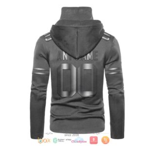 Personalized Nfl San Francisco 49Ers Dark Grey Custom 3D Hoodie Mask