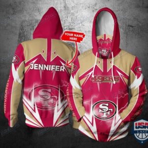Personalized Nfl San Francisco 49Ers Lightning Gaiter 3D Hoodie