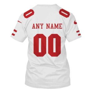 Personalized Nfl San Francisco 49Ers White 3D Shirt