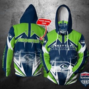 Personalized Nfl Seattle Seahawks Lightning Gaiter 3D Hoodie