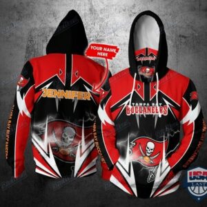 Personalized Nfl Tampa Bay Buccaneers Lightning Gaiter 3D Hoodie