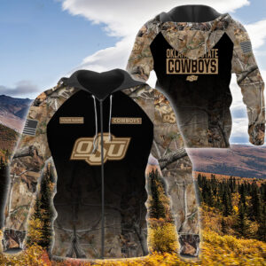 Personalized Oklahoma State Cowboys Hunting Camo Custom 3D Shirt