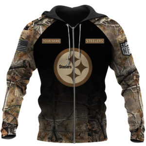 Personalized Pittsburgh Steelers Nfl Hunting Camo Custom 3D Shirt