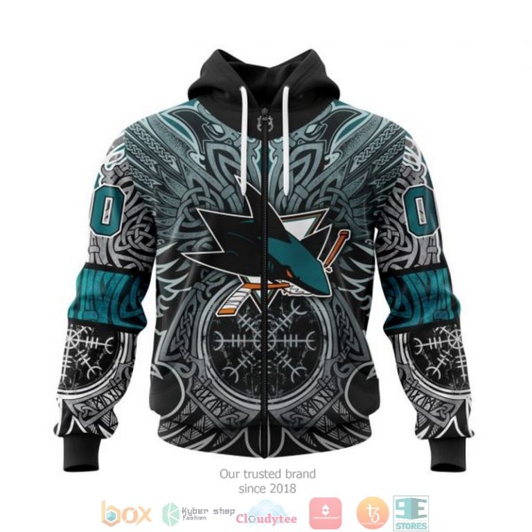 Personalized-San-Jose-Sharks-Nhl-Norse-Viking-Symbols-Custom-3D-Shirt-Hoodie-2