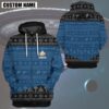Personalized Star Trek The Next Generation 1987 Blue 3D Shirt
