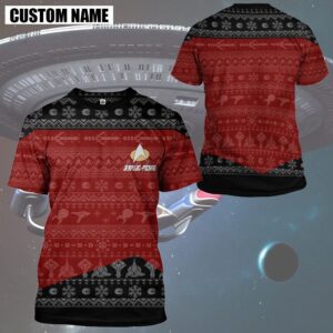 Personalized Star Trek The Next Generation 1987 Red 3D Shirt