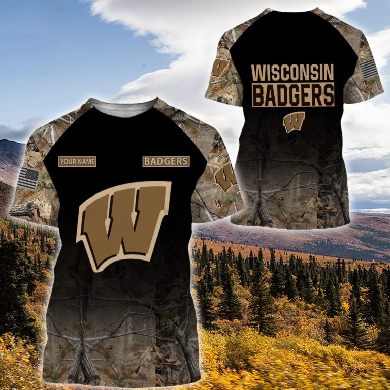Personalized-Wisconsin-Badgers-Hunting-Camo-Custom-3D-Shirt-Hoodie-3
