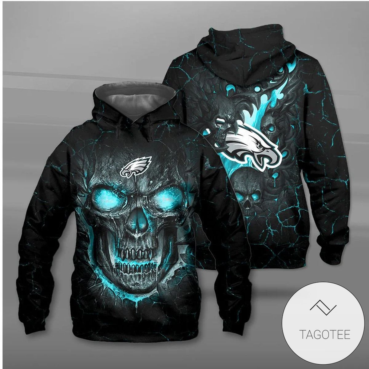 Philadelphia Eagles Lava Skull Hoodie Philadelphia Eagles Lava Skull Hoodie
