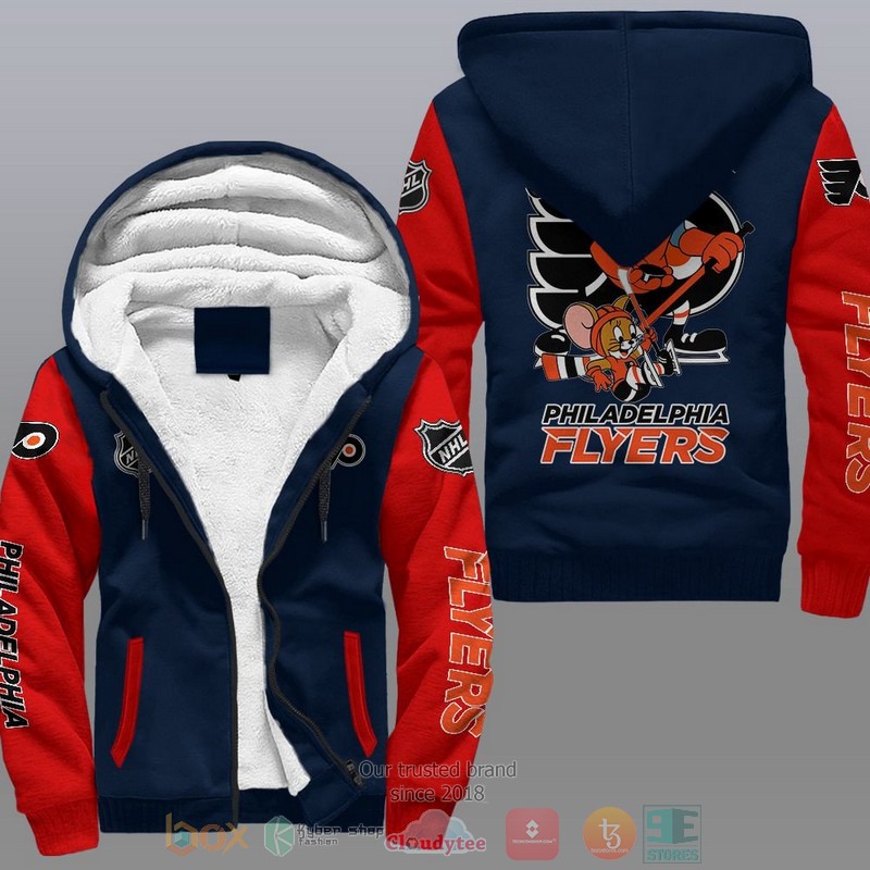 Philadelphia Flyers Nhl Tom And Jerry Fleece Hoodie Philadelphia Flyers Nhl Tom And Jerry Fleece Hoodie