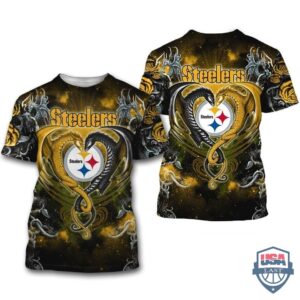 Pittsburgh Steelers Dragon Nfl 3D Hoodie T-Shirt