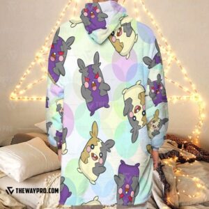 Pokemon Morpeko Fleece Hoodie Blanket