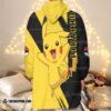 Pokemon Pikachu Black Fleece Hoodie Blanket