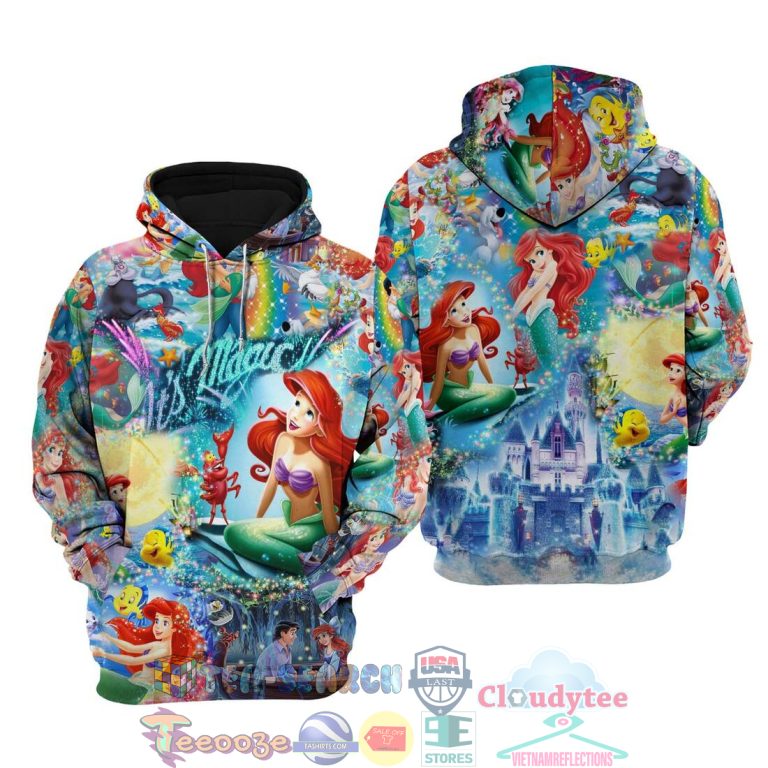 Princess-Ariel-Glitter-Castle-Disney-ItS-Magic-Hoodie-3D-2