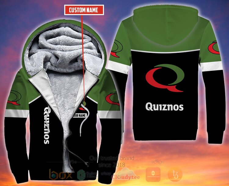 Quiznos Personalized Fleece 3D Hoodie Quiznos Personalized Fleece 3D Hoodie