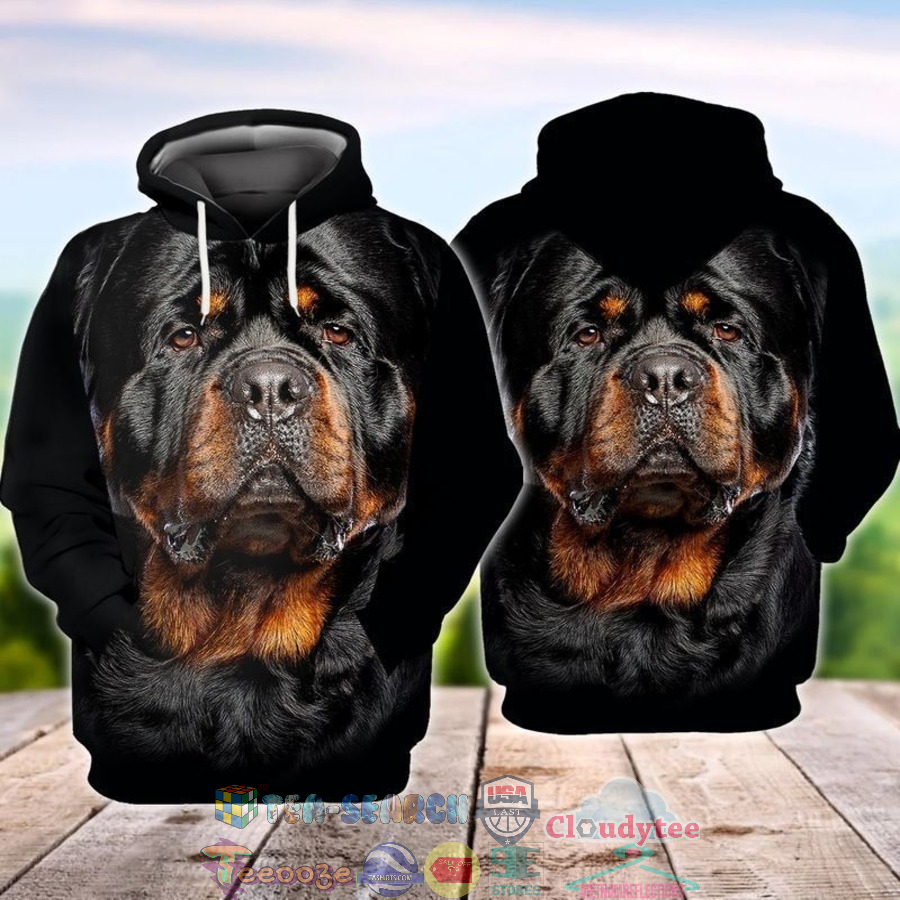 Rottweiler Dog Face 3D Hoodie Rottweiler Dog Face 3D Hoodie