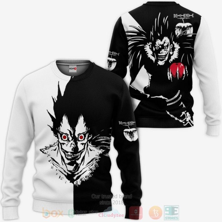 Ryuk-Custom-Anime-Black-White-3D-Hoodie-Bomber-Jacket-2