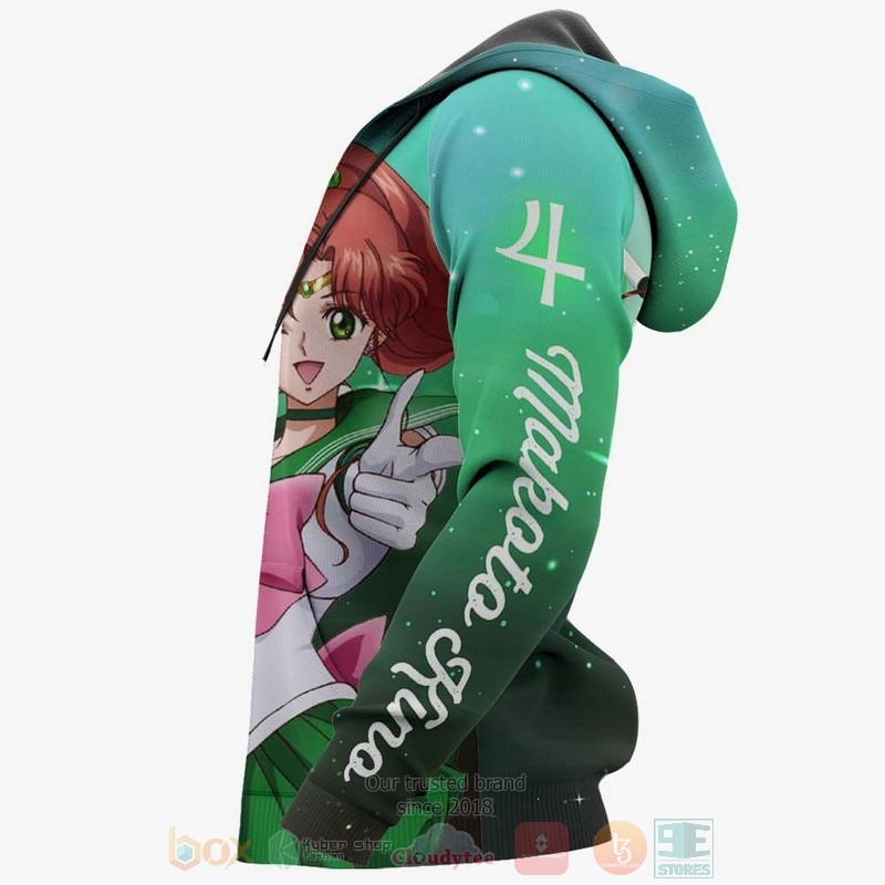 Sailor Jupiter Makoto Kino Sailor Moon Anime 3D Hoodie Sailor Jupiter Makoto Kino Sailor Moon Anime 3D Hoodie