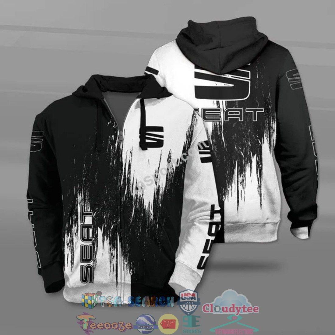 Seat All Over Printed T-Shirt Hoodie Seat All Over Printed T-Shirt Hoodie