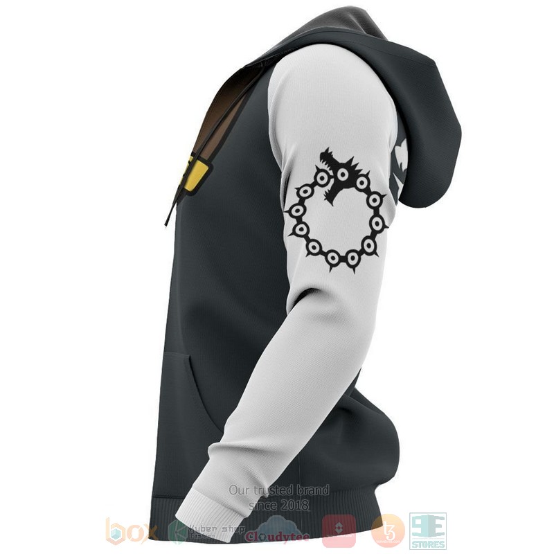Seven Deadly Sins Meliodas Uniform Anime 3D Hoodie Seven Deadly Sins Meliodas Uniform Anime 3D Hoodie