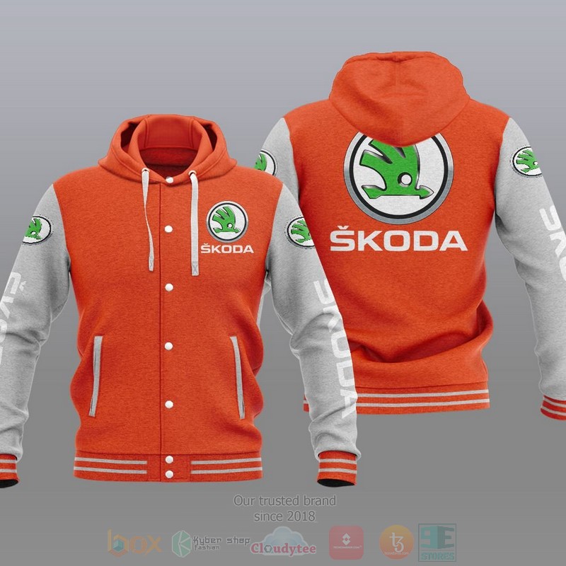 Skoda Car Baseball Jacket Hoodie Skoda Car Baseball Jacket Hoodie