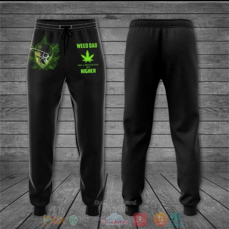 Skull-Weed-Dad-Like-A-Regular-Dad-But-Higher-3D-Hoodie-Sweatpant-2