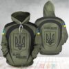 Slava Ukraini Ukraine Trident Symbol Ukrainian 3D Hoodie