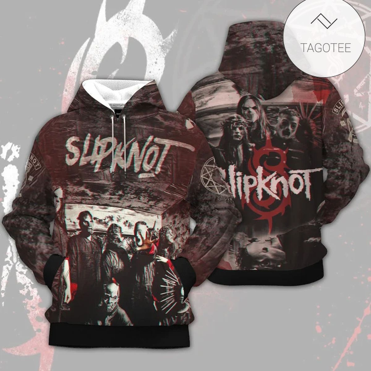 Slipknot Red Brown Hoodie Slipknot Red Brown Hoodie
