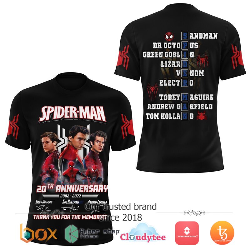 Spider-Man 20Th Anniversary 3D Hoodie Spider-Man 20Th Anniversary 3D Hoodie
