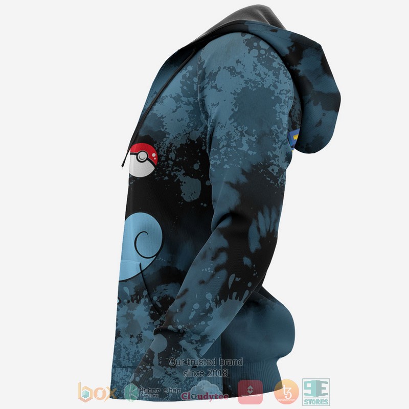 Squirtle Pokemon Anime Tie Dye Style 3D Hoodie Squirtle Pokemon Anime Tie Dye Style 3D Hoodie