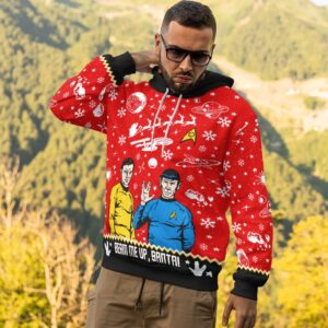 Star Trek Beam Me Up Santa 3D Shirt