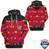 Star Trek The Next Generation 1987 1994 Red 3D Hoodie Apparel- Saleoff