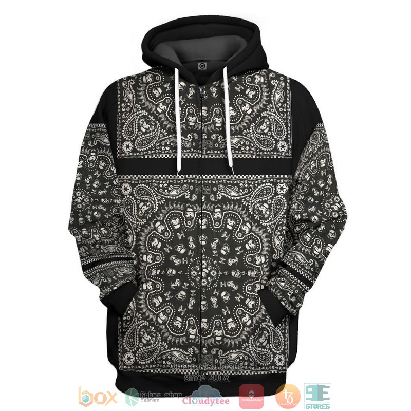 Star Wars Bandana Native American Black 3D Hoodie Star Wars Bandana Native American Black 3D Hoodie