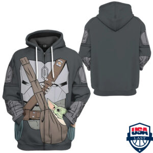 Star Wars Mandalorian Child Baby Yoda 3D Hoodie Apparel- Saleoff