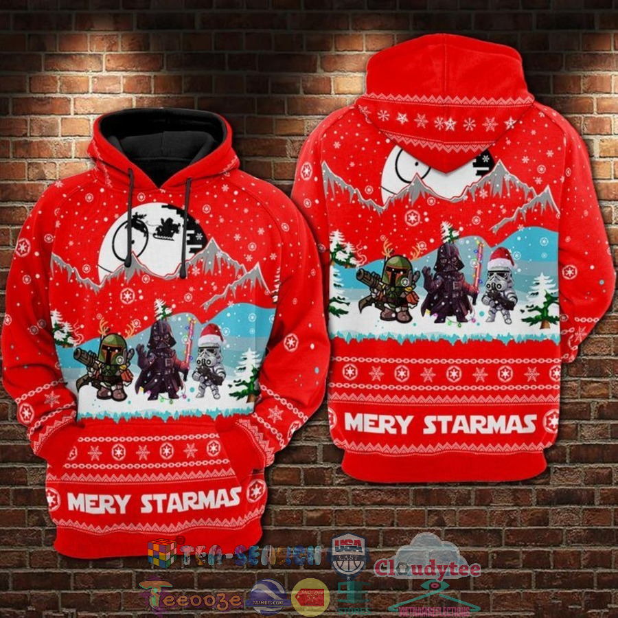 Star Wars Merry Starmas 3D Hoodie Star Wars Merry Starmas 3D Hoodie