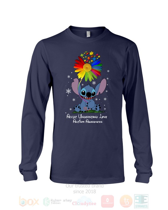 Stitch Accpt Understand Love Autism Awareness Flower Hoodie Stitch Accpt Understand Love Autism Awareness Flower Hoodie