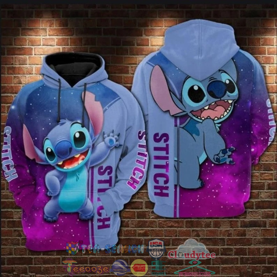 Stitch Galaxy Purple 3D Hoodie Stitch Galaxy Purple 3D Hoodie