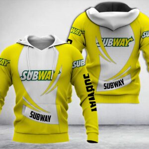 Subway Yellow White 3D Hoodie