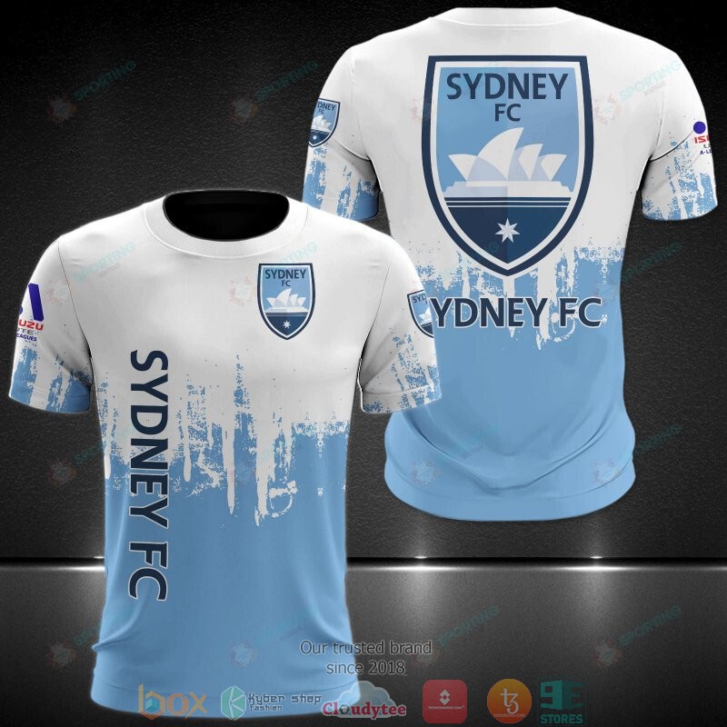 Sydney Fc White Blue 3D Shirt Sydney Fc White Blue 3D Shirt
