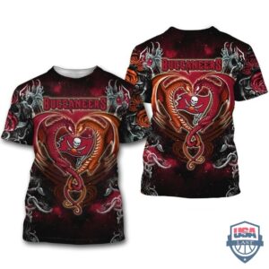Tampa Bay Buccaneers Dragon Nfl 3D Hoodie T-Shirt