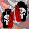 Tampa Bay Buccaneers Nfl Punisher Skull Black Red 3D Hoodie