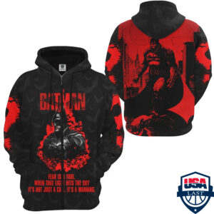 The Batman Fear Is A Tool 3D Hoodie Apparel- Saleoff