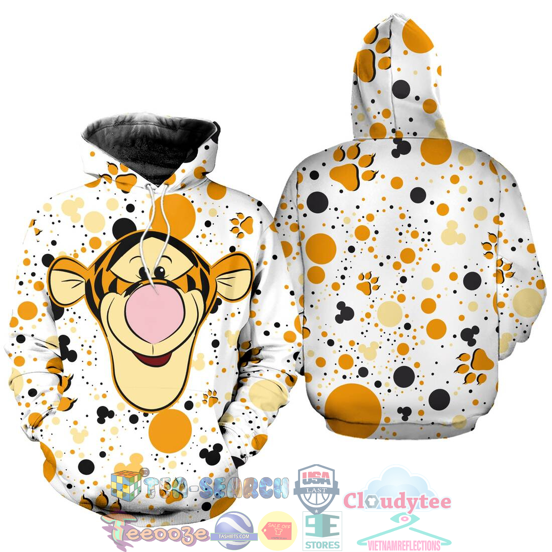Tigger Polkadot Pattern Disney Hoodie 3D Tigger Polkadot Pattern Disney Hoodie 3D