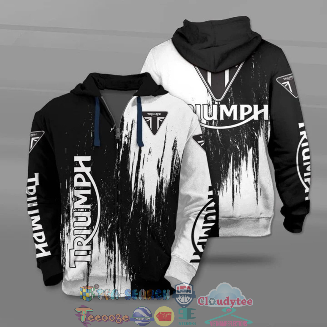 Triumph Motorcycles Ver 2 All Over Printed T-Shirt Hoodie Triumph Motorcycles Ver 2 All Over Printed T-Shirt Hoodie