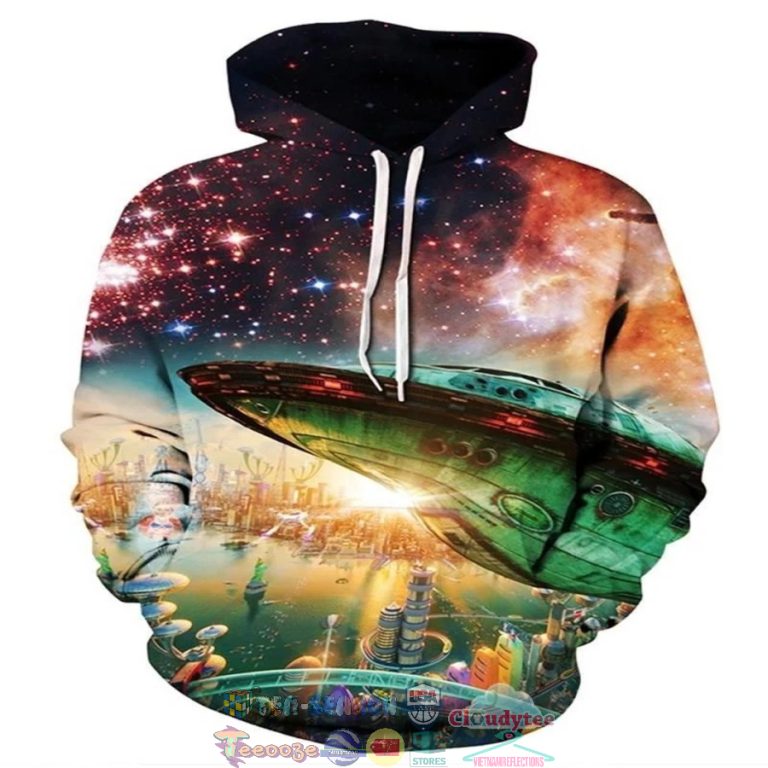 Ufo-Above-The-City-3D-Hoodie-3