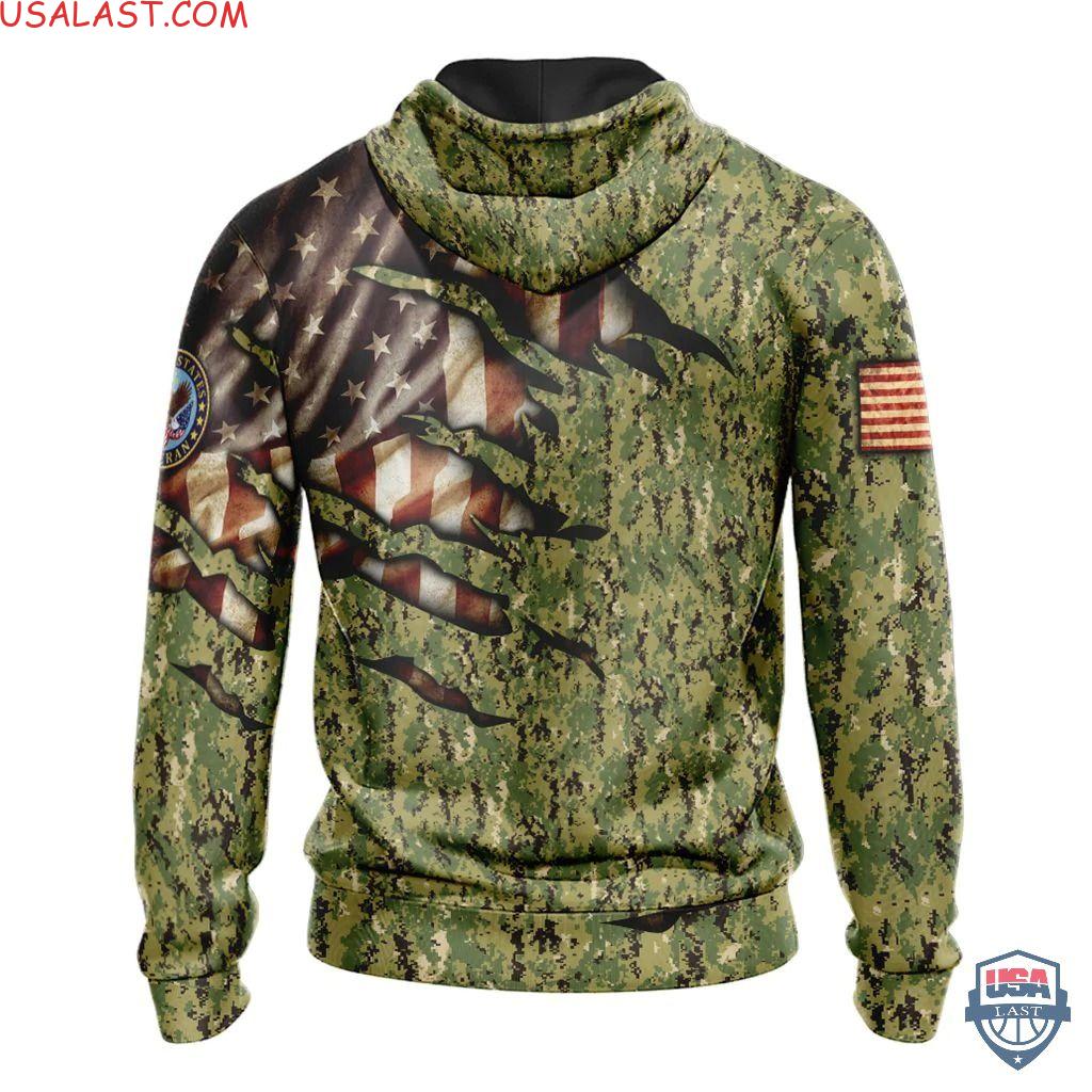 Us Veteran Green Camo 3D Zip Up Hoodie Us Veteran Green Camo 3D Zip Up Hoodie